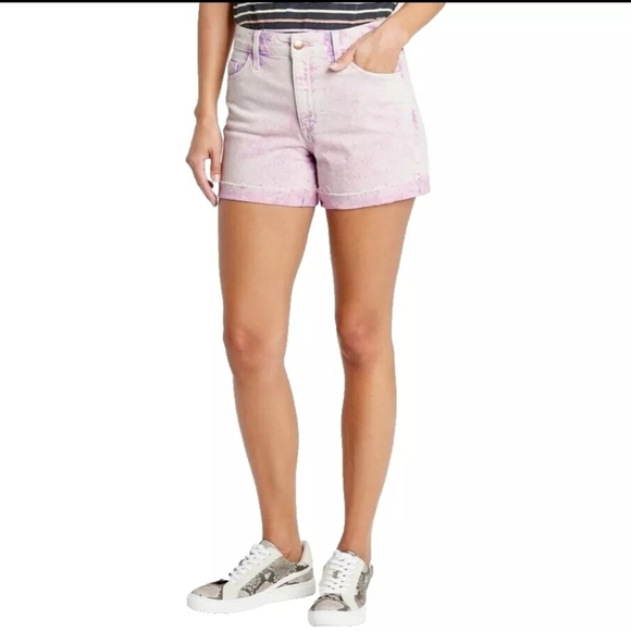 NWT Universal Thread Purple Acid Wash Vintage Stretch Denim Shorts Size 2/26 - Picture 1 of 16